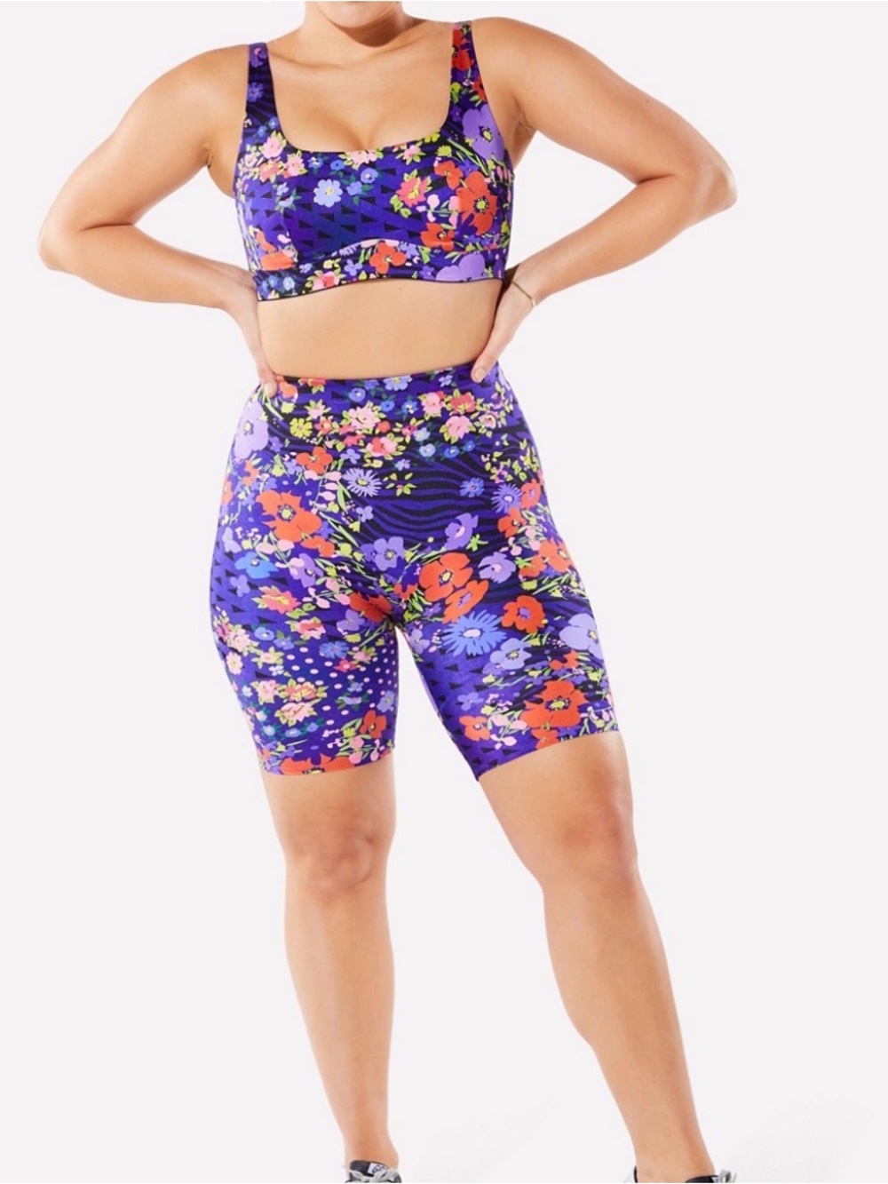 YITTY x Fabletics Floral Print shorts & Sports Bra Set XL